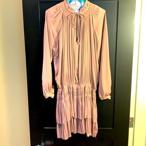 Drop waist dress rosey tan color
